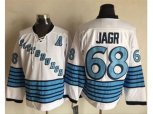 Pittsburgh Penguins #68 Jaromir Jagr White Light Blue CCM Throwback Stitched NHL Jersey