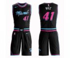 Miami Heat #41 Glen Rice Authentic Black Basketball Suit Jersey - City Edition