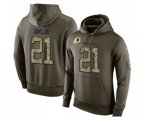 Washington Redskins #21 Sean Taylor Green Salute To Service Pullover Hoodie