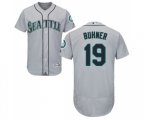 Seattle Mariners #19 Jay Buhner Grey Road Flex Base Authentic Collection Baseball Jersey