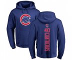 MLB Nike Chicago Cubs #40 Willson Contreras Royal Blue Backer Pullover Hoodie