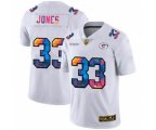 Green Bay Packers #33 Aaron Jones White Multi-Color 2020 Football Crucial Catch Limited Football Jersey
