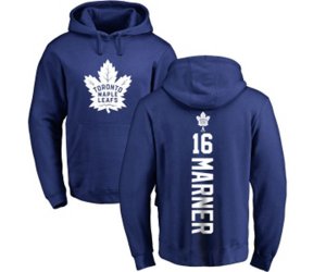 Toronto Maple Leafs #16 Mitchell Marner Royal Blue Backer Pullover Hoodie