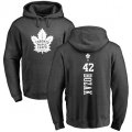 Toronto Maple Leafs #42 Tyler Bozak Charcoal One Color Backer Pullover Hoodie