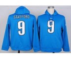 Detroit Lions #9 Matthew Stafford blue[pullover hooded sweatshirt]