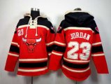 nba chicago bulls #23 jordan black-red[pullover hooded sweatshirt]