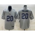 Dallas Cowboys #20 Tony Pollard Gray Vapor Untouchable Limited Stitched Jersey