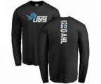 Detroit Lions #66 Joe Dahl Black Backer Long Sleeve T-Shirt