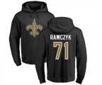 New Orleans Saints #71 Ryan Ramczyk Black Name & Number Logo Pullover Hoodie