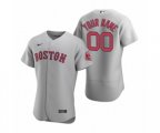 Boston Red Sox Custom Nike Gray Authentic Road Jersey