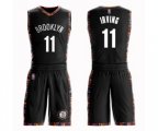 Brooklyn Nets #11 Kyrie Irving Authentic Black Basketball Suit Jersey - City Edition