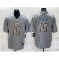 Los Angeles Chargers #10 Justin Herbert Grey Atmosphere Fashion 2022 Vapor Untouchable Stitched Nike Limited Jersey