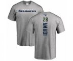 Seattle Seahawks #28 Ugo Amadi Ash Backer T-Shirt