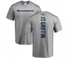 Seattle Seahawks #26 Shaquill Griffin Ash Backer T-Shirt