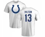 Indianapolis Colts #13 T.Y. Hilton White Name & Number Logo T-Shirt