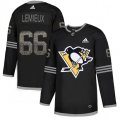 Pittsburgh Penguins #66 Mario Lemieux Black Authentic Classic Stitched NHL Jersey