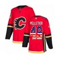 Calgary Flames #49 Jakob Pelletier Authentic Red USA Flag Fashion Hockey Jersey