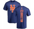 New York Mets #23 Keon Broxton Royal Blue Backer T-Shirt