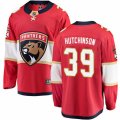 Florida Panthers #39 Michael Hutchinson Authentic Red Home Fanatics Branded Breakaway NHL Jersey