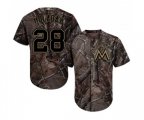 Miami Marlins #28 Bryan Holaday Authentic Camo Realtree Collection Flex Base Baseball Jersey