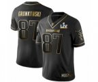 Tampa Bay Buccaneers #87 Rob Gronkowski Black Golden Jersey 2021 Super Bowl LV