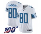 Detroit Lions #80 Danny Amendola White Vapor Untouchable Limited Player 100th Season Football Jersey