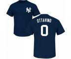 New York Yankees #0 Adam Ottavino Navy Blue Name & Number T-Shirt