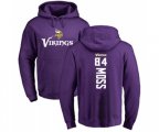 Minnesota Vikings #84 Randy Moss Purple Backer Pullover Hoodie