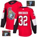 Ottawa Senators #32 Chris Driedger Authentic Red Fashion Gold NHL Jersey