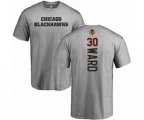 Chicago Blackhawks #30 Cam Ward Ash Backer T-Shirt