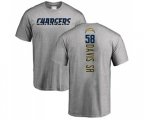 Los Angeles Chargers #58 Thomas Davis Sr Ash Backer T-Shirt