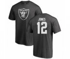 Oakland Raiders #12 Zay Jones Ash One Color T-Shirt