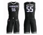 Sacramento Kings #55 Jason Williams Swingman Black Basketball Suit Jersey Statement Edition