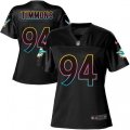 Women Miami Dolphins #94 Lawrence Timmons Game Black Fashion NFL Jersey