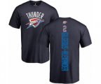 Oklahoma City Thunder #2 Shai Gilgeous-Alexander Navy Blue Backer T-Shirt