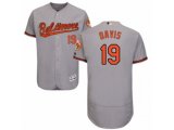 Baltimore Orioles #19 Chris Davis Grey Flexbase Authentic Collection MLB Jersey