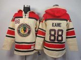 Chicago Blackhawks #88 Patrick Kane Cream pullover hooded