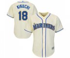 Seattle Mariners #18 Yusei Kikuchi Replica Cream Alternate Cool Base Baseball Jersey