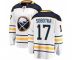 Buffalo Sabres #17 Vladimir Sobotka Fanatics Branded White Away Breakaway NHL Jersey