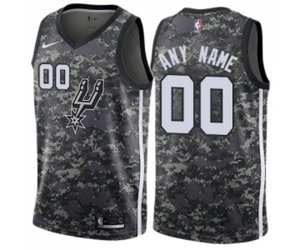 San Antonio Spurs Customized Swingman Camo Basketball Jersey - City Edition
