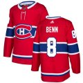 Montreal Canadiens #8 Jordie Benn Premier Red Home NHL Jersey