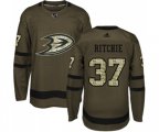 Anaheim Ducks #37 Nick Ritchie Authentic Green Salute to Service Hockey Jersey