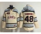 mlb jerseys san francisco giants #48 sandoval cream[pullover hooded sweatshirt]