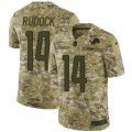 Detroit Lions #14 Jake Rudock Limited Camo 2018 Salute to Service NFL Jersey