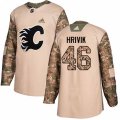 Calgary Flames #46 Marek Hrivik Authentic Camo Veterans Day Practice NHL Jersey
