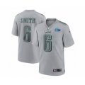 Philadelphia Eagles #6 DeVonta Smith Gray Super Bowl LVII Patch Atmosphere Fashion Stitched Game Jersey