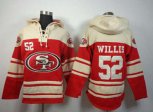 San Francisco 49ers #52 Patrick Willis red-cream[pullover hooded sweatshirt]