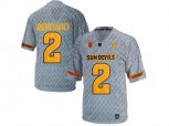 Men's Arizona State Sun Devils Mike Bercovici #2 Desert Fuel College Football Jersey - Grey
