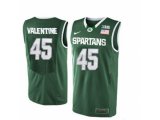 Michigan State Spartans Denzel Valentine #45 College Basketball Authentic Jersey - Green