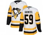 Adidas Pittsburgh Penguins #59 Jake Guentzel White Road Authentic Stitched NHL Jersey